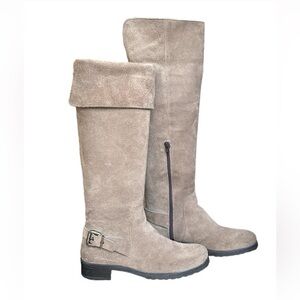 Tan Suede Over the Knee Boots (40)